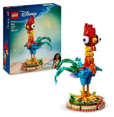 Produktbild von LEGO ǀ Disney Vaiana 2: Heihei Spielzeug - Tierfigur zum Spielen & Ausstellen mit drehbarem Kopf, beweglichen Flügeln & Schwanzfedern sowie Ständer – Geschenk für Mädchen ab 9 Jahren – 43272