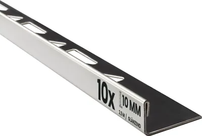Produktbild von 10x L-Profil Edelstahlschiene Fliesenschiene Fliesenprofil L250cm 10mm glänzend