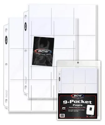 Produktbild von BCW Hüllen für 9 Karten (20 ct.) 3 Loch TOP LOAD