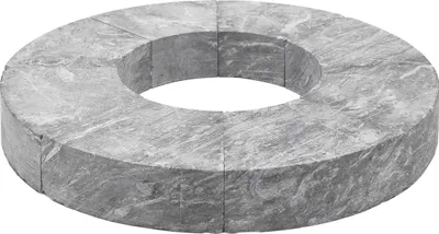 A circular stone ring made of eight segments, presented on a white background.