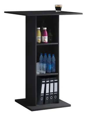 Image de Bureau du haut-parleur en bois | Dimensions env. H. 108 x W. 70 x D. 70 cm | Bureau debout avec trois grands compartiments | Table debout - Bofus