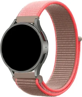 Produktbild von Strap-it Samsung Galaxy Watch 5 - 44mm Nylonarmband (Neonpink)