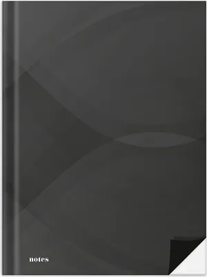 Produktbild von RNK Verlag Notizbuch "notes carbon black" DIN A4 blanko 96 Blatt / 192 Seiten