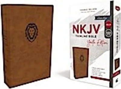 Produktbild von NKJV, Thinline Bible Youth Edition, Leathersoft, Brown, Red Letter, Comfort Print