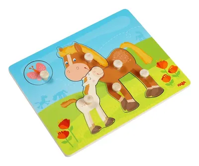 Produktbild von Haba Greifpuzzle Pferdefamilie