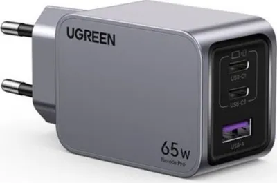 Immagine prodotto di Ugreen Nexode Pro 65W Caricatore USB-C a 3 porte Mini GaN Caricatore veloce