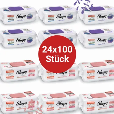 Produktbild von Sleepy Easy Clean Oberflächenreinigungstücher – 12x100 Montain + 12x100 Pomelo | Großverbraucher
