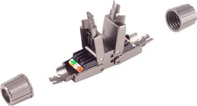 Produktbild von Netzwerk Adapter-LSA Verbinder, werkzeuglos, quick, STP, Cat. 6A