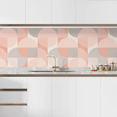 Produktbild von Klebefolie für Küchenrückwand – Lumaléa – Geometrisches Muster – Klebefolie + MATTER Schutz – 60 x 60 cm