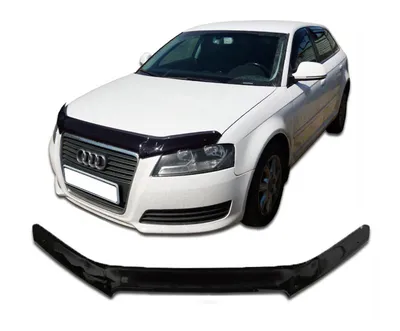 Produktbild von SCOUTT | Motorhaube Windabweiser Insekten Steinschlagschutz Für Audi A3 8P 2008-2010, Aerodynamisch, Einfache Montage, Getönt, Spezielle Halterungen Für Die Haube (Ohne Bohren)