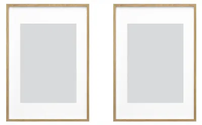 Produktbild von IKEA RÖDALM Bilderrahmen 2er-Set Eiche-Optik 70x100 cm