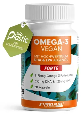 Produktbild von ProFuel Omega 3 FORTE (60 Algenöl-Kapseln)
