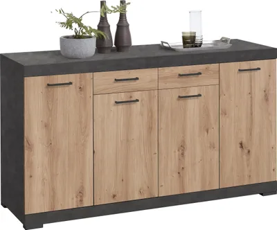 Produktbild von Kombikommode >BRISTOL 4 XL< in Matera-Artisan Eiche - 160x89,9x49,9cm (BxHxT)