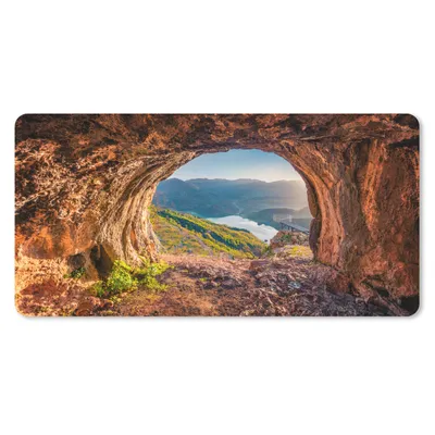 Produktbild von MuchoWow® Mauspad Mousepad Höhle - Berg - Landschaft - Natur 60x30 cm - Mousepads - Maus Mat - Pad - Mausunterlage - Nachhaltig