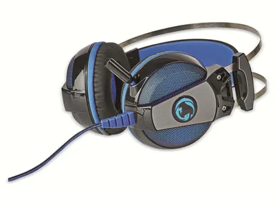 Produktbild von Nedis GHST500BK, Kabelgebunden, Gaming, 15 - 20000 Hz, 490 g, Kopfhörer, Schwarz, Blau