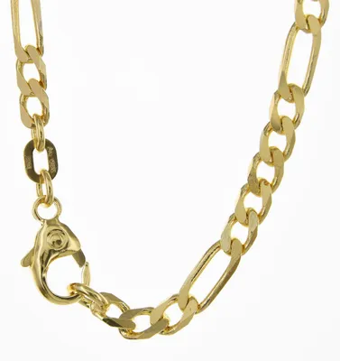 Produktbild von Goldkette Figarokette Länge 60cm - Breite 3,5mm - 585-14 Karat Gold