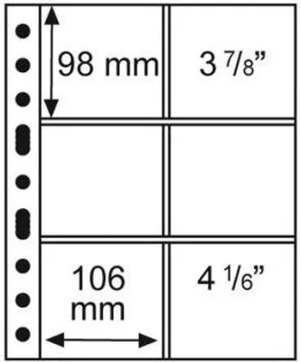 A diagram showing the dimensions of compartments on a product page insert.