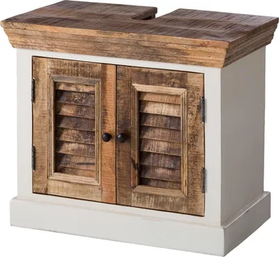 Produktbild von home24 Waschbeckenunterschrank - Teilmassivholz Mango