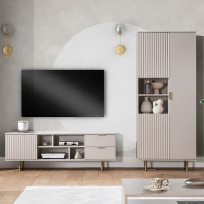 Produktbild von Wohnwand Kaschmir NADOR-132 modern 2-teilig