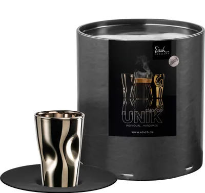 Produktbild von EISCH Espressoglas 132/8 platin mit Untertasse in GR UNIK 30013211