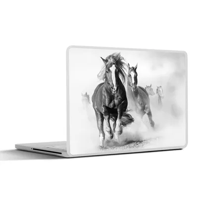 Produktbild von MuchoWow® Laptop Aufkleber Sticker Cover Pferde - Tiere - Illustration 30x22 cm - Laptop-Sticker