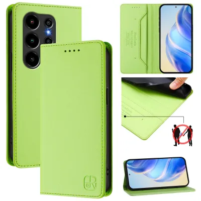 Produktbild von Lederhülle für Blackview Wave 10C Hülle Flip Brieftasche Kartenfächern Ständer Schutzhülle Grün
