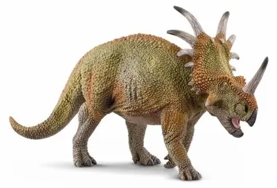 Produktbild von Figur Styracosaurus, Schleich Dinosaurier, Modell 15033, realistische Details, Dinosaurier-Spielzeug, 6 x 19 x 10 cm, für Kinder ab 4 Jahren