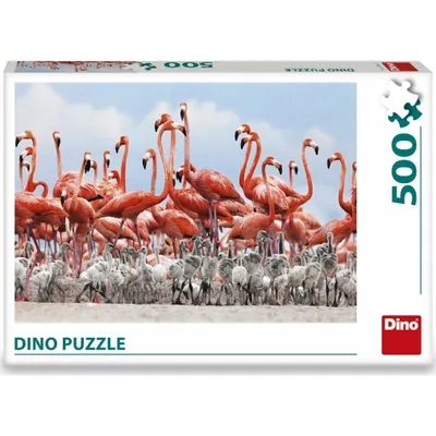 Produktbild von DINO Puzzle Flamingos 500 Teile