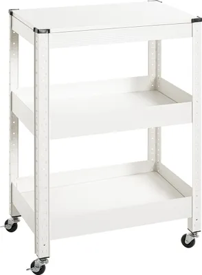 Produktbild von Servierwagen >55318< in weiß, Metall - 50x75x32cm (BxHxT)