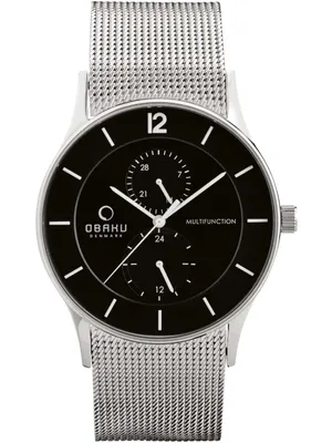 Produktbild von Obaku Uhr Herren Armbanduhr V157GMCBMC Multifunktion Meshband