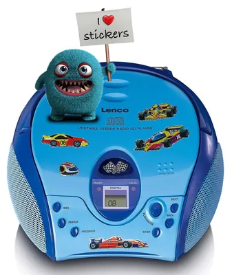 Obrázek produktu pro Lenco SCD-24BU kids - Přenosné FM rádio s CD přehrávačem - Konektor pro sluchátka - Modrá barva