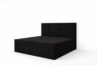 Produktbild von Kontinentalbett DREAM2 Schwarz mit 2 Bettkasten und ergonomischem Topper, Bonell-Federkern Matratze, 160 x 200 cm
