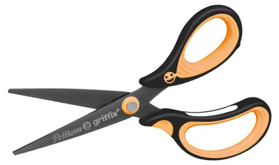 Produktbild von Pelikan griffix Schulschere spitz  Rechtshänder NeonBlack