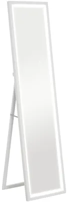 Produktbild von Ganzkörperspiegel, 40x160 cm, LED-Beleuchtung, Touch-Steuerung, dimmbar, 3 Farben, Weiß