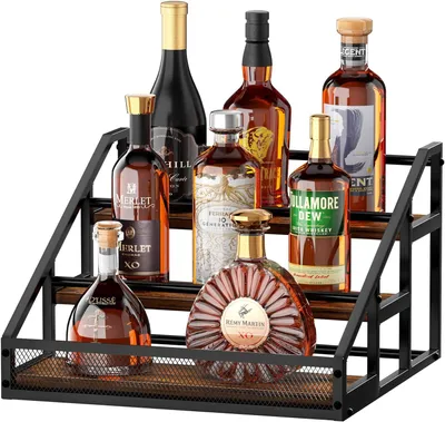 Produktbild von Regale für Flaschen, ideal für Whisky und Spirituosen – Vintage-Barregale
