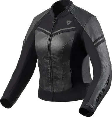 Produktbild von Revit Median Damen Motorrad Lederjacke, schwarz/anthrazit, 44
