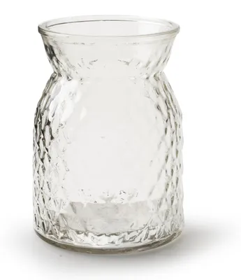 Produktbild von Jodeco Blumenvase - klar gearbeitet/transparentes Glas - 16 x 12 cm