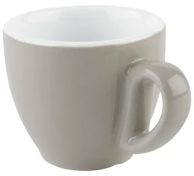Espressotasse aus Porzellan, Ø 6 cm, H: 5,5 cm, 80 ml, grau