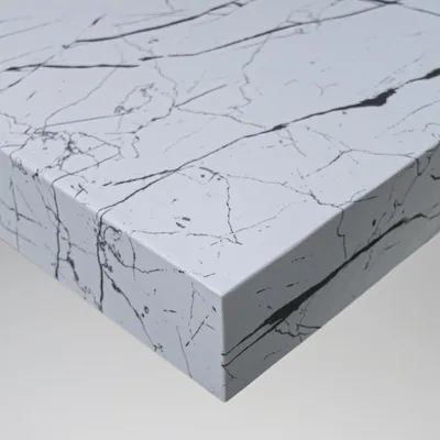 Image de DIMEXACT - Rouleau adhésif effet marbre blanc à rayures noires - 122 cm x 0.5 m - en Rouleau