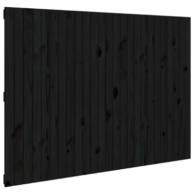 Image de vidaXL Tête de lit murale noire 159,5x3x110 cm pin massif