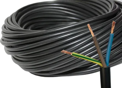 Produktbild von Leitung H05VV-F 3x2,5mm² 20m Schwarz PVC-isoliert mit Adern grün/gelb, blau, braun