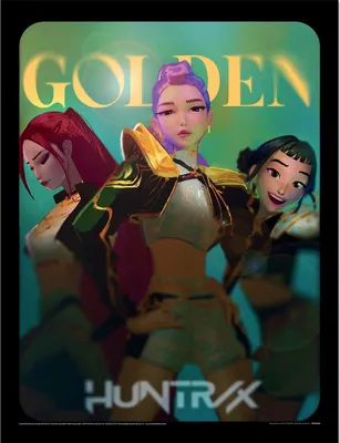 Immagine prodotto di K-Pop Cacciatori di demoni - Poster incorniciato "Golden" PM12815 (taglia unica) (colorato)