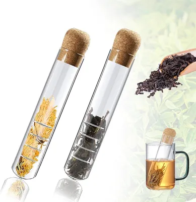 Produktbild von Glas Teesieb - Wiederverwendbar - Set von 2 - Borosilikatglas