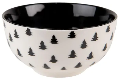 Immagine prodotto di Clayre & Eef Zuppiera 500 ml Beige Nero Porcellana Albero di Natale