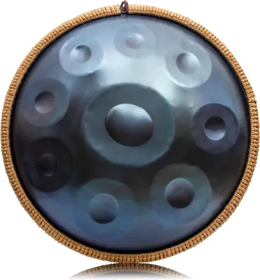 Produktbild von Handpan-Trommel – Stahl-Trommel – Musikinstrument – 9 Töne, Tonart G-Dur – 457 cm – Blau