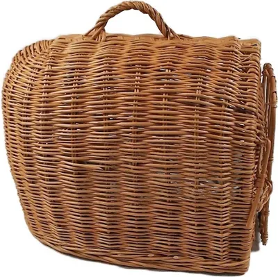 Produktbild von Transportkorb aus Weide mit Kissen 40x32x40 cm Käfig für Katze Hund
