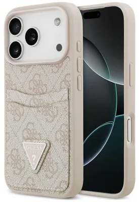 Image de Coque Guess 4G pour iPhone 18 Pro / 17 Pro, compatible avec deux cartes SIM, de couleur rose