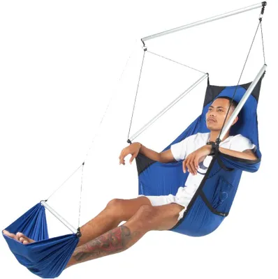 Produktbild von Ticket to the moon Moon Chair Hängestuhl aus Fallschirmseide blau Hängestuhl