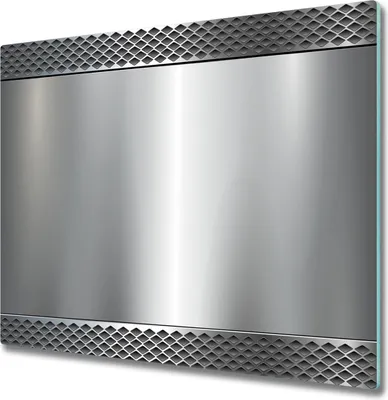 Produktbild von Glas Herdabdeckplatte 60x52 cm Spritzschutz Glasabdeckplatte Schneidebrett Metall Hintergrund