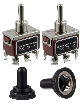 Tuimelschalter DPDT 125V/20A 250V/15A ON-OFF-ON 6 Pin 2 St.